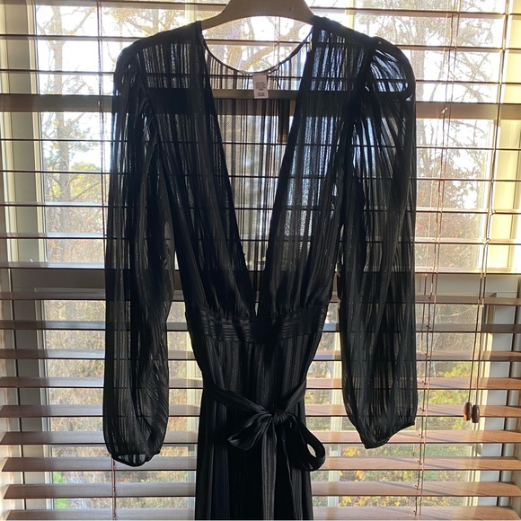 Victoria Secret Black Sparkle Sexy Sheer Jumpsuit - Picture 1 of 7